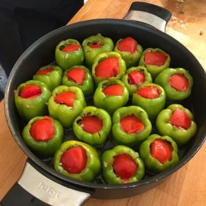 Aromatic Rice Stuffed Bell Peppers With Olive Oil